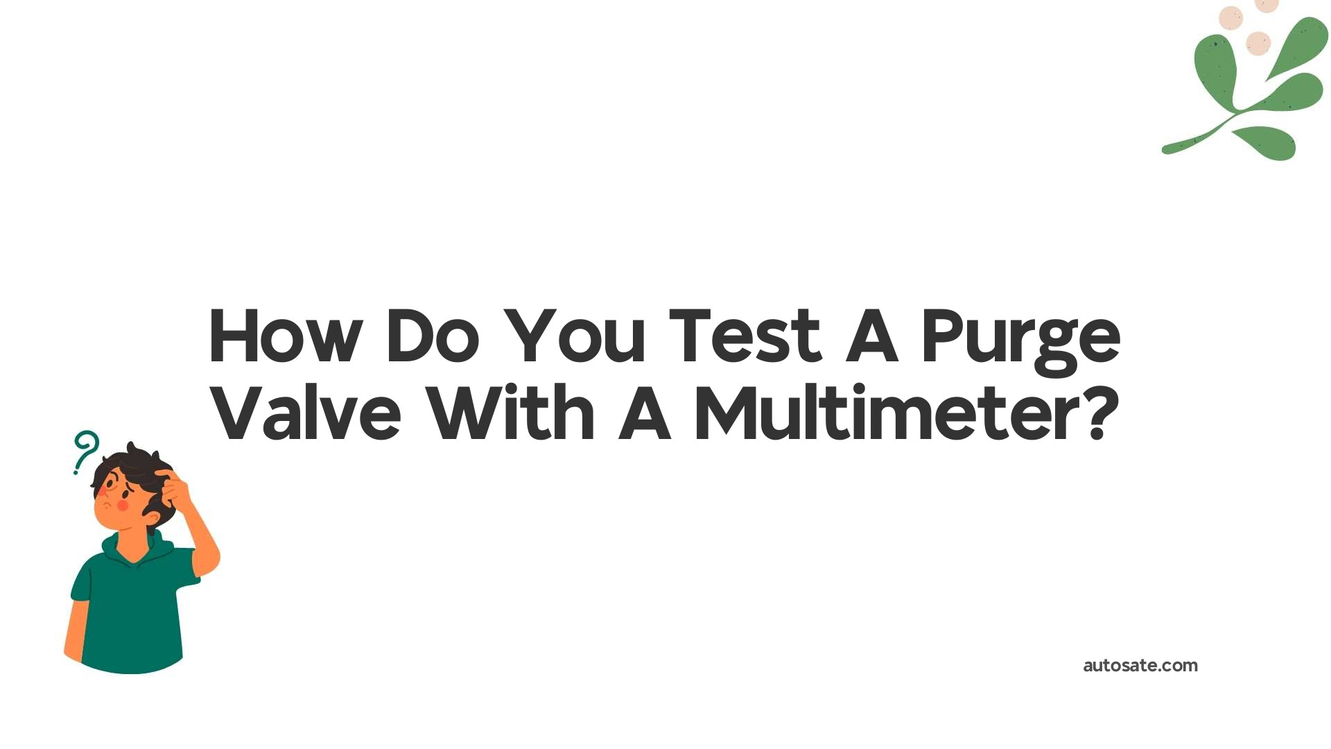 How Do You Test A Purge Valve With A Multimeter?