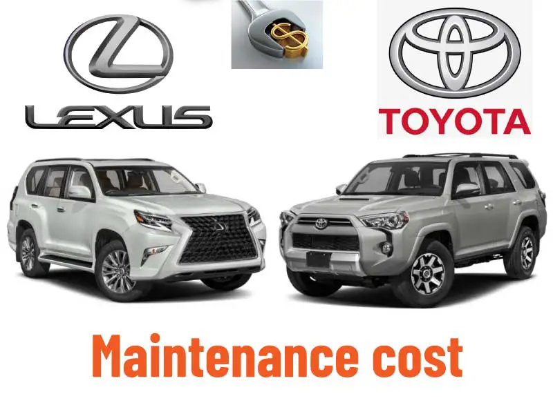 lexus vs toyota maintenance cost