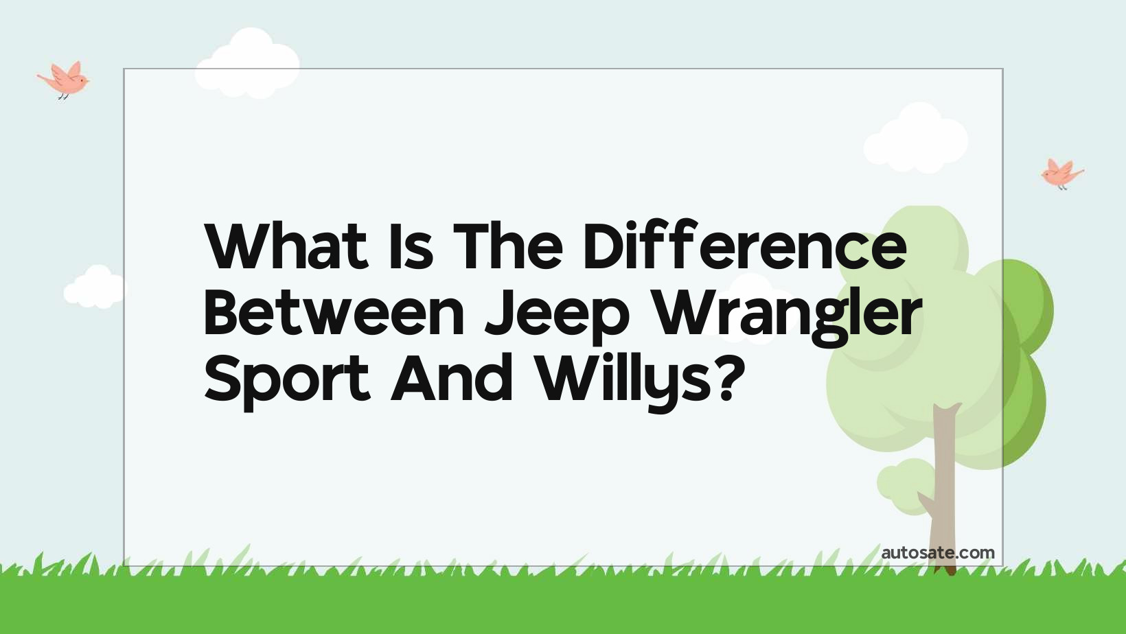 What Is The Difference Between Jeep Wrangler Sport And Willys