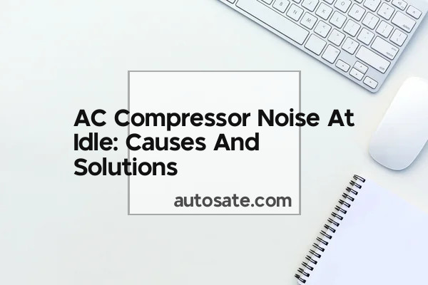 Ac Compressor Noise At Idle: Causes And Solutions