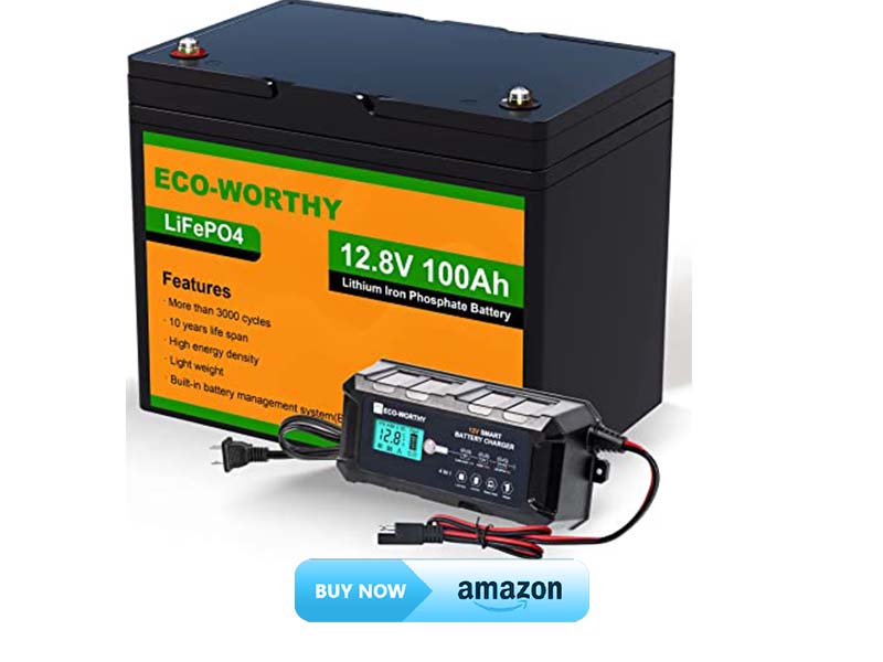 ECO-WORTHY 12V 100Ah LiFePO4 Battery
