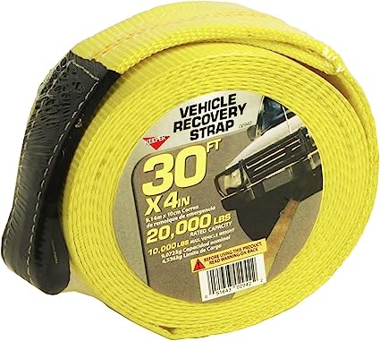 Keeper - 30’ x 4" Emergency Vehicle Towing and Recovery Strap